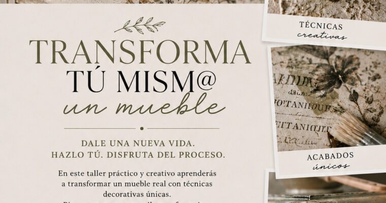 Transforma tú mism@ un mueble – Taller creativo con fechas abiertas